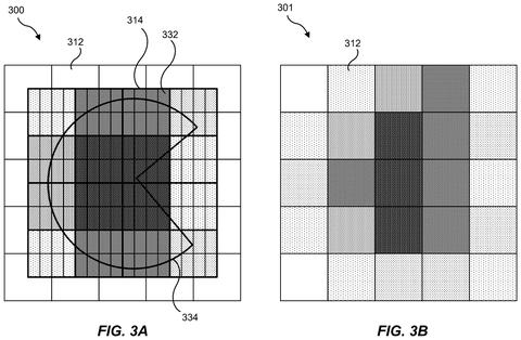Pixel coverage and sampling, drawing sheet 3 from US 2026/0253308 A1