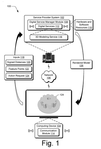 System architecture for 3D modeling, drawing sheet 1 from US 2026/0253358 A1