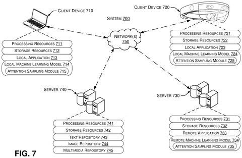 Network architecture connecting client devices and servers, drawing sheet 7 from US 2026/0253375 A1