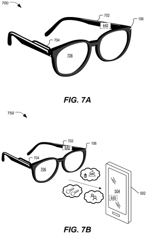 Smart glasses and smartphone connection setup, drawing sheet 7 from US 2026/0253403 A1