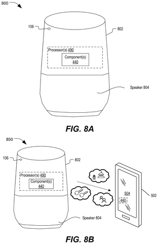 Smart speaker with built-in camera, drawing sheet 8 from US 2026/0253403 A1