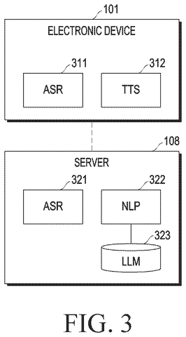 Client and server speech processing components, drawing sheet 3 from US 2026/0253576 A1