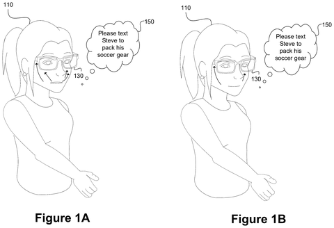 Meta Patents Smart Glasses That Read Your Silent Mouthed Words patent drawing, sheet 1