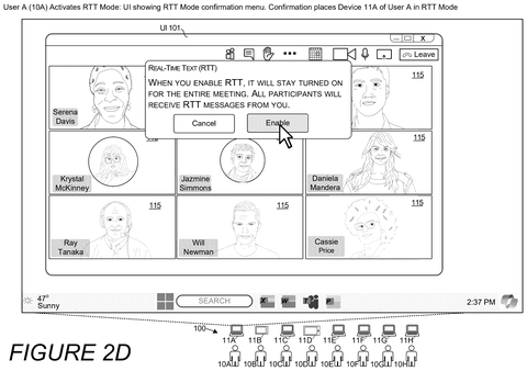 Real-time text confirmation prompt, drawing sheet 5 from US 2026/0254782 A1