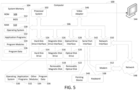 Computer system hardware components, drawing sheet 5 from US 2026/0254854 A1