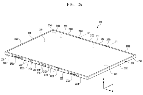 Fully unfolded tri-fold smartphone screen, drawing sheet 2 from US 2026/0254891 A1