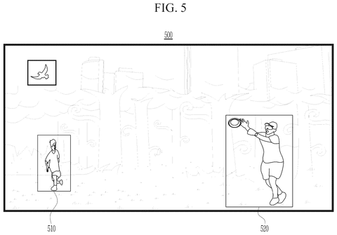Scene with highlighted inset subjects, drawing sheet 5 from US 2026/0255045 A1