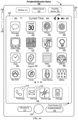 Home screen interface of portable device, drawing sheet 5 from US 2026/0255047 A1