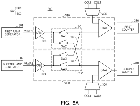 Dual ramp generator switching circuit, drawing sheet 6 from US 2026/0255086 A1