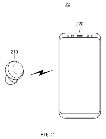 Wireless earbud and smartphone, drawing sheet 2 from US 2026/0255098 A1