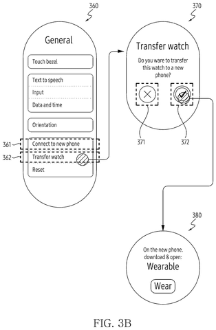 Transfer options on wearable menu, drawing sheet 4 from US 2026/0255416 A1