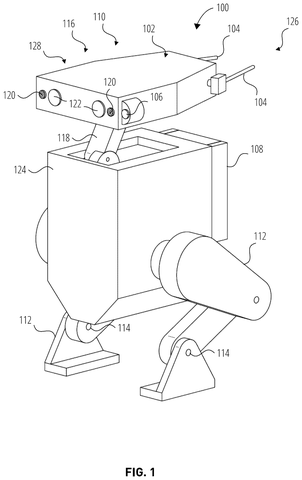 Robotic device with movable head., drawing sheet 1 from US 2026/0257351 A1