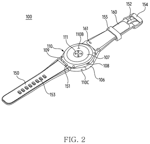 Smartwatch rear view, sensors., drawing sheet 2 from US 2026/0259581 A1