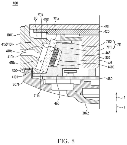 Cross-section of smartwatch antenna., drawing sheet 8 from US 2026/0259581 A1