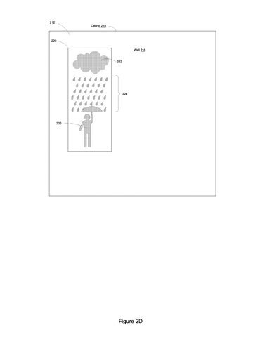 Virtual rain scene on a wall., drawing sheet 5 from US 2026/0259602 A1