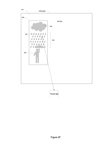 Virtual rain scene with tracker., drawing sheet 7 from US 2026/0259602 A1