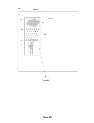 Virtual rain scene with tracker., drawing sheet 8 from US 2026/0259602 A1
