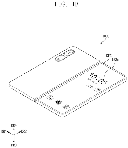Foldable display device, folded., drawing sheet 2 from US 2026/0259628 A1
