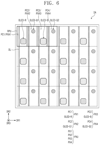 Display pixel arrangement., drawing sheet 6 from US 2026/0259628 A1