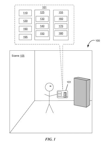 Augmented reality system in use, drawing sheet 1 from US 2026/0259640 A1