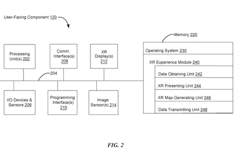 User-facing component block diagram, drawing sheet 2 from US 2026/0259640 A1