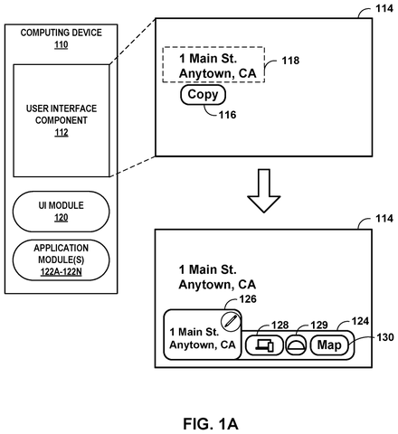 Post-screenshot menu for an address., drawing sheet 1 from US 2026/0259641 A1