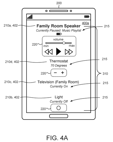 Phone app showing device controls, drawing sheet 6 from US 2026/0259655 A1