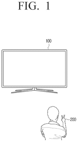 Person gestures at smart TV., drawing sheet 1 from US 2026/0259657 A1