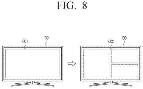 Smart TV screen layout change., drawing sheet 8 from US 2026/0259657 A1