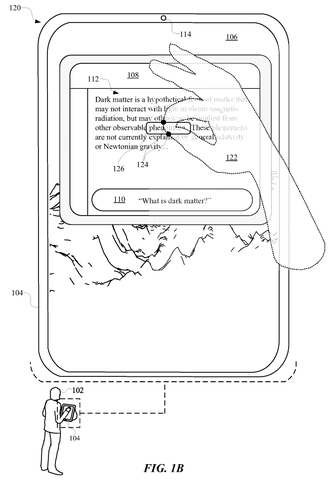 User pointing at AI-generated text., drawing sheet 2 from US 2026/0259662 A1