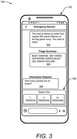 Phone emergency message and options, drawing sheet 3 from US 2026/0259905 A1