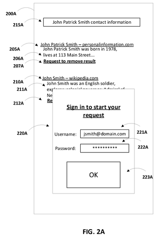 Search results with removal request prompt., drawing sheet 2 from US 2026/0259949 A1