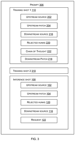 Prompt structure for AI model, drawing sheet 3 from US 2026/0259990 A1