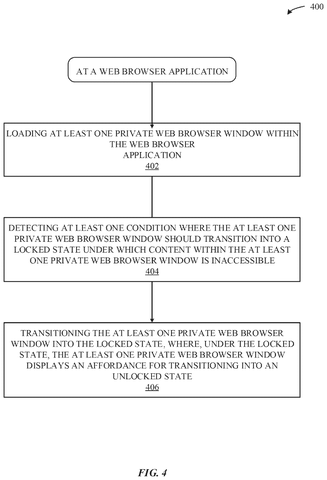 Private web browser window lock., drawing sheet 7 from US 2026/0260018 A1