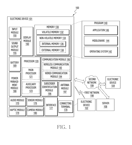 Electronic device components and network connections., drawing sheet 1 from US 2026/0260056 A1