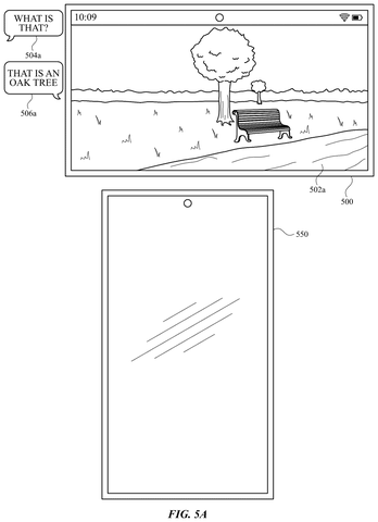 Phone displaying an image and text., drawing sheet 6 from US 2026/0260326 A1