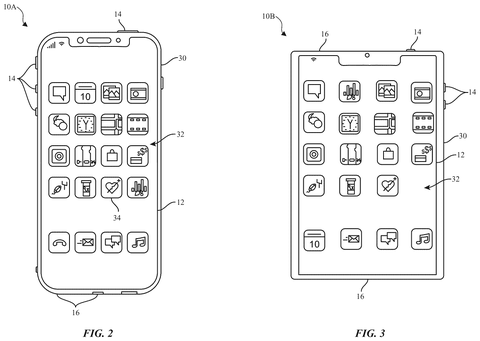 Smartphone with app icons., drawing sheet 2 from US 2026/0260387 A1