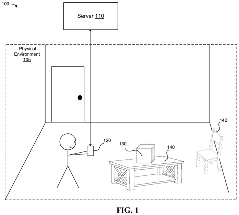 Person scanning objects in a room., drawing sheet 1 from US 2026/0260421 A1