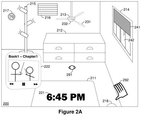 Smart home room with devices., drawing sheet 2 from US 2026/0260440 A1