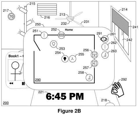 Smart home room with control overlay., drawing sheet 3 from US 2026/0260440 A1