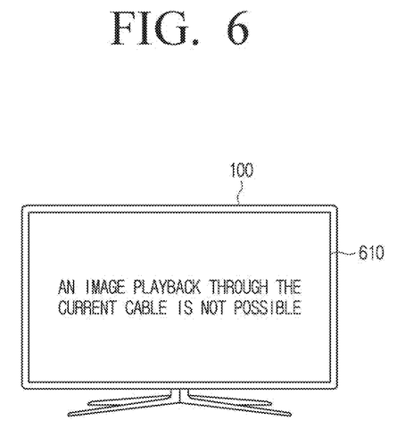 Display with cable error message., drawing sheet 6 from US 2026/0260632 A1
