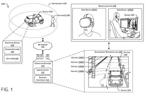 Remote vehicle control with VR, drawing sheet 1 from US 2026/0267329 A1