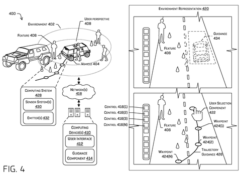 Remote vehicle control with waypoints, drawing sheet 4 from US 2026/0267329 A1