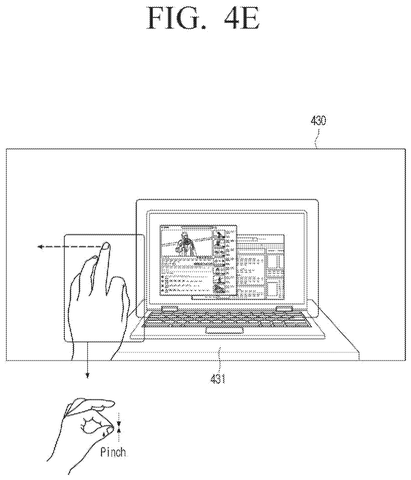 Hand gestures controlling a laptop., drawing sheet 8 from US 2026/0267421 A1