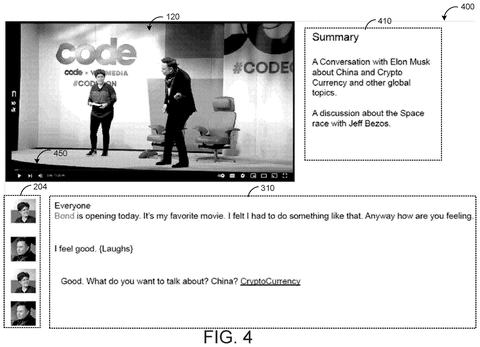 Video playback with summary and transcription., drawing sheet 4 from US 2026/0267916 A1