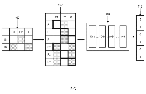 Data grid to binary output., drawing sheet 1 from US 2026/0268113 A1