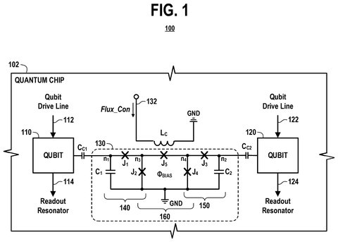 Quantum chip with coupler, drawing sheet 1 from US 2026/0268193 A1
