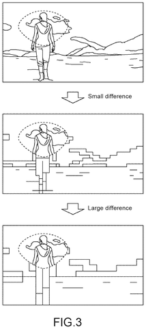 Video content with varying pixelation, drawing sheet 3 from US 2026/0268504 A1