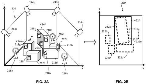 Cameras and radio signals mapping, drawing sheet 2 from US 2026/0268629 A1