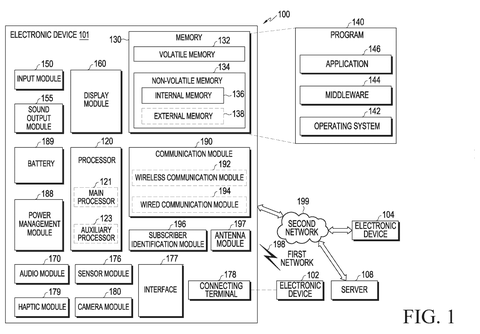Electronic device system diagram., drawing sheet 1 from US 2026/0268709 A1